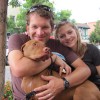 Our hosts: Nick and Jess with Denali. Denali loved playing with Emma, Claire, Eden, Levi and Harper. At times, he seemed to forget he was a dog!